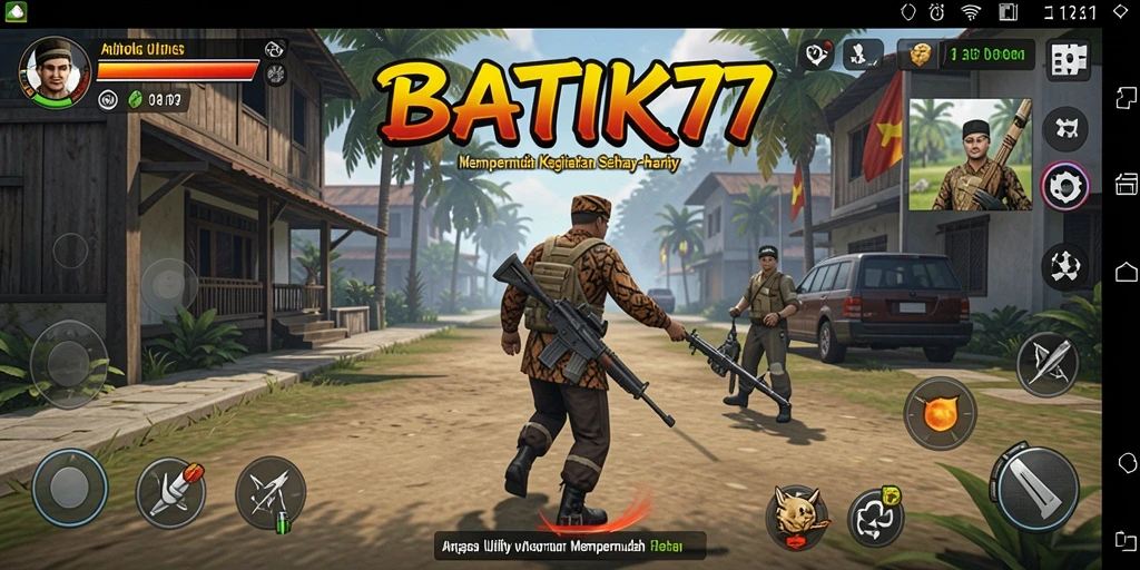 Tampilan antarmuka aplikasi BATIK77 dengan fitur yang intuitif dan fungsional.
