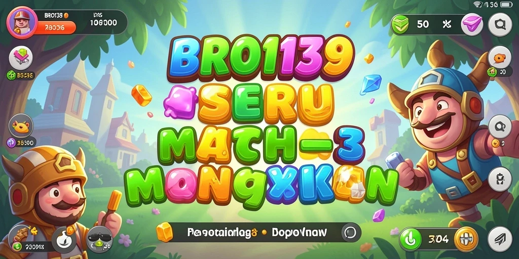 Tangkapan layar gameplay BRO138 dengan tantangan mencocokkan simbol.