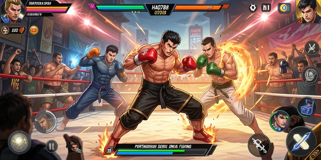 Tampilan gameplay HAO788 yang mendebarkan dalam pertarungan Fighting.