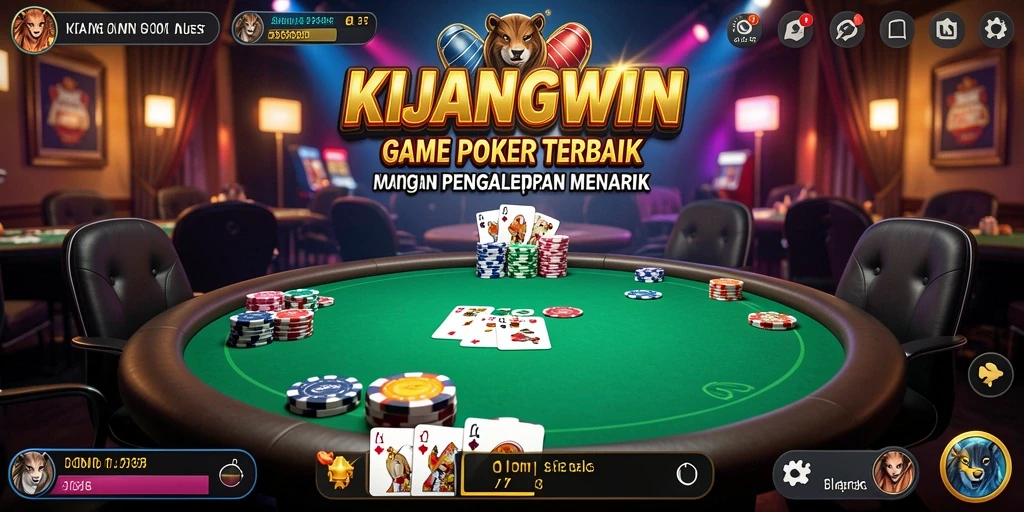 Tampilan gameplay Poker yang mendebarkan di KIJANGWIN.