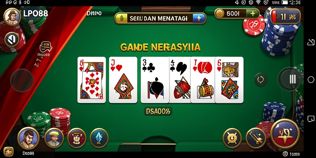 Tangkapan layar LPO88 menampilkan aksi seru dalam permainan domino.