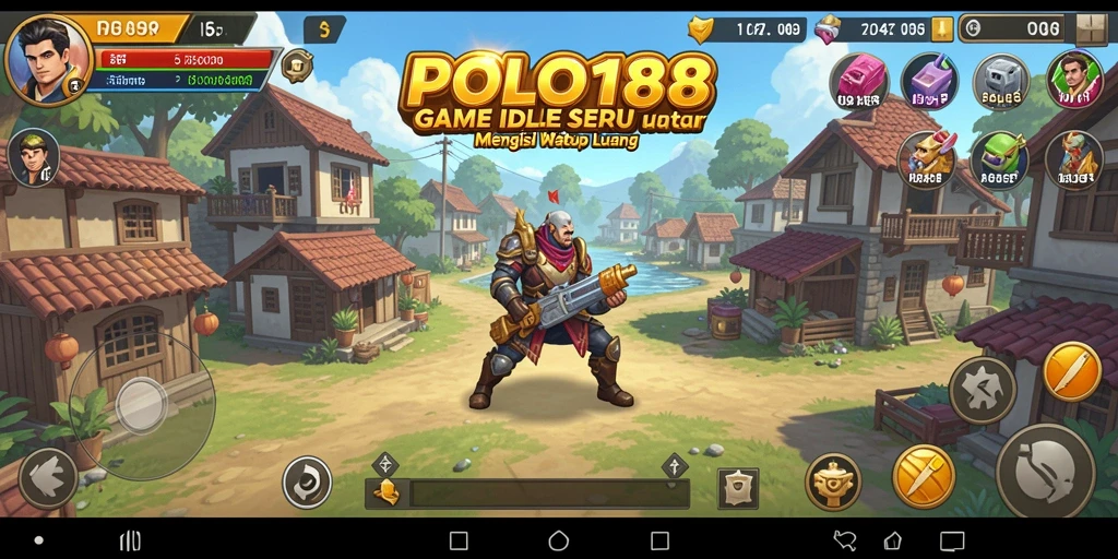 Tampilan gameplay <strong>POLO188</strong> yang menarik dan menawan dalam gaya Idle.