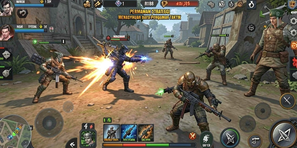 Tampilan gameplay seru dari permainan strategi RI188.