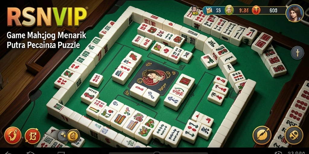 Screenshot RSNVIP menampilkan gameplay Mahjong yang mendebarkan.