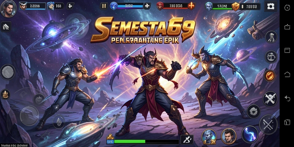 Tampilan gameplay seru di SEMESTA69 dengan aksi tempur mendebarkan.
