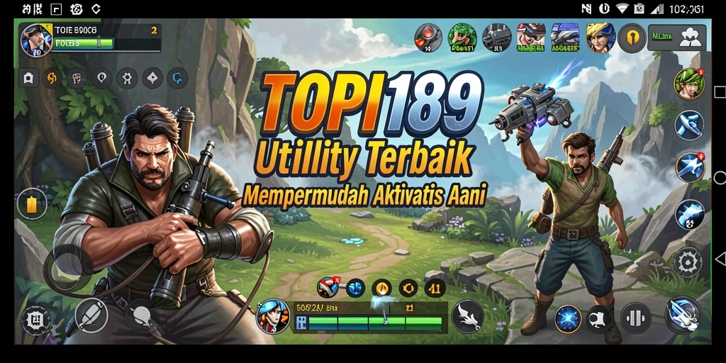 Tampilan grafis aplikasi TOPI189 yang user-friendly dan fungsional.