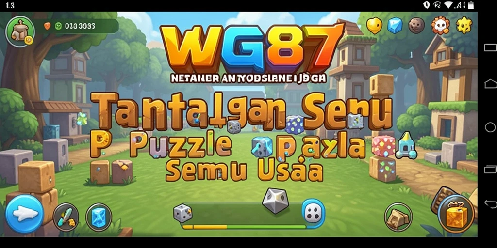 Screenshot utama WG87 menampilkan gameplay Puzzle yang mengasyikkan.